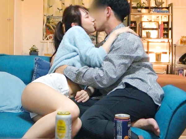 【ポニテ女子連れ込みSEX】「気合い入れてきちゃった♪」細くて美形な彼女が溺れる姿がたまらない！キスから始まる快楽…